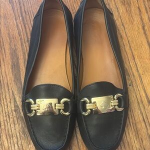 Kate Spade Black Leather Loafers